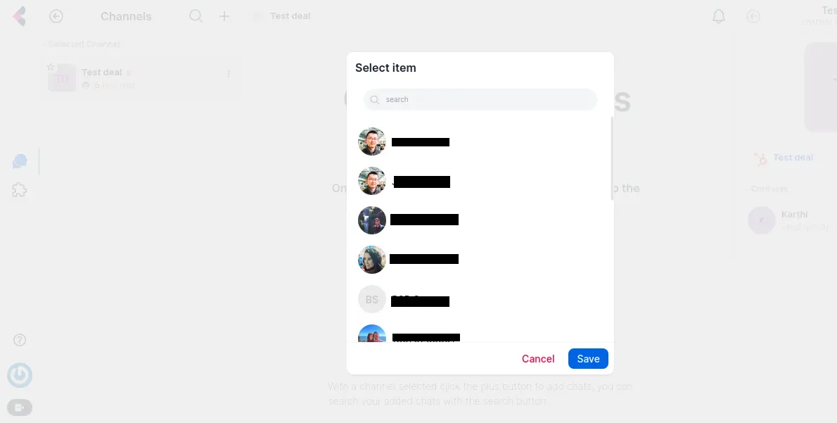 Add Existing Chat
